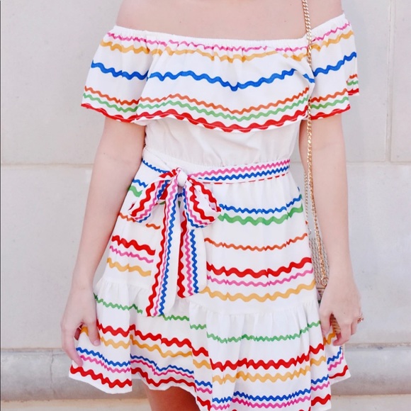 Off shoulder Ric Rac Dress NWOT - Picture 2 of 5